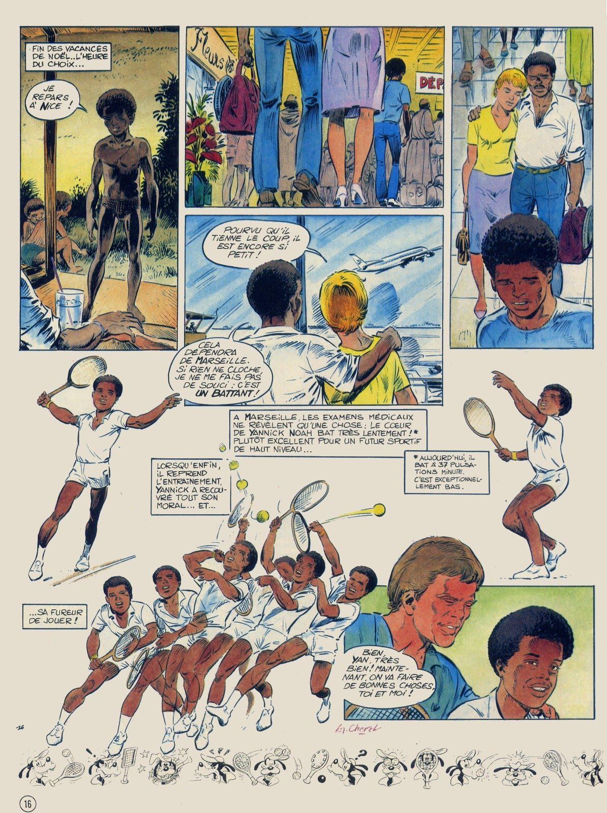 Yannick Noah en bande dessin&eacute;e - planche 16