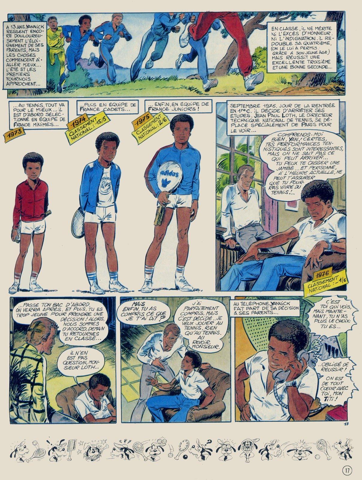 Yannick Noah en bande dessin&eacute;e - planche 17