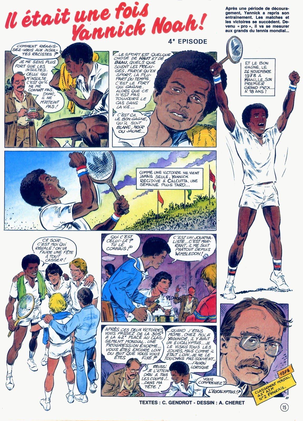 Yannick Noah en bande dessin&eacute;e - planche 21