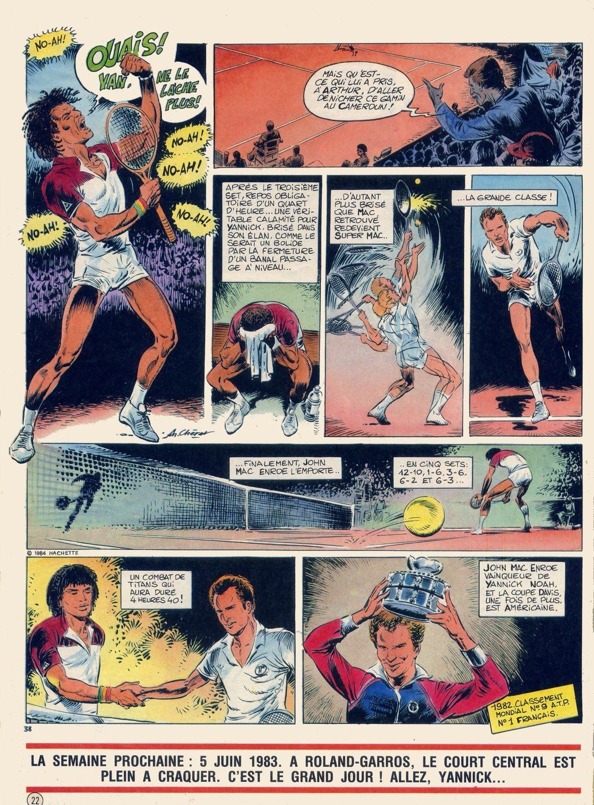 Yannick Noah en bande dessin&eacute;e - planche 38