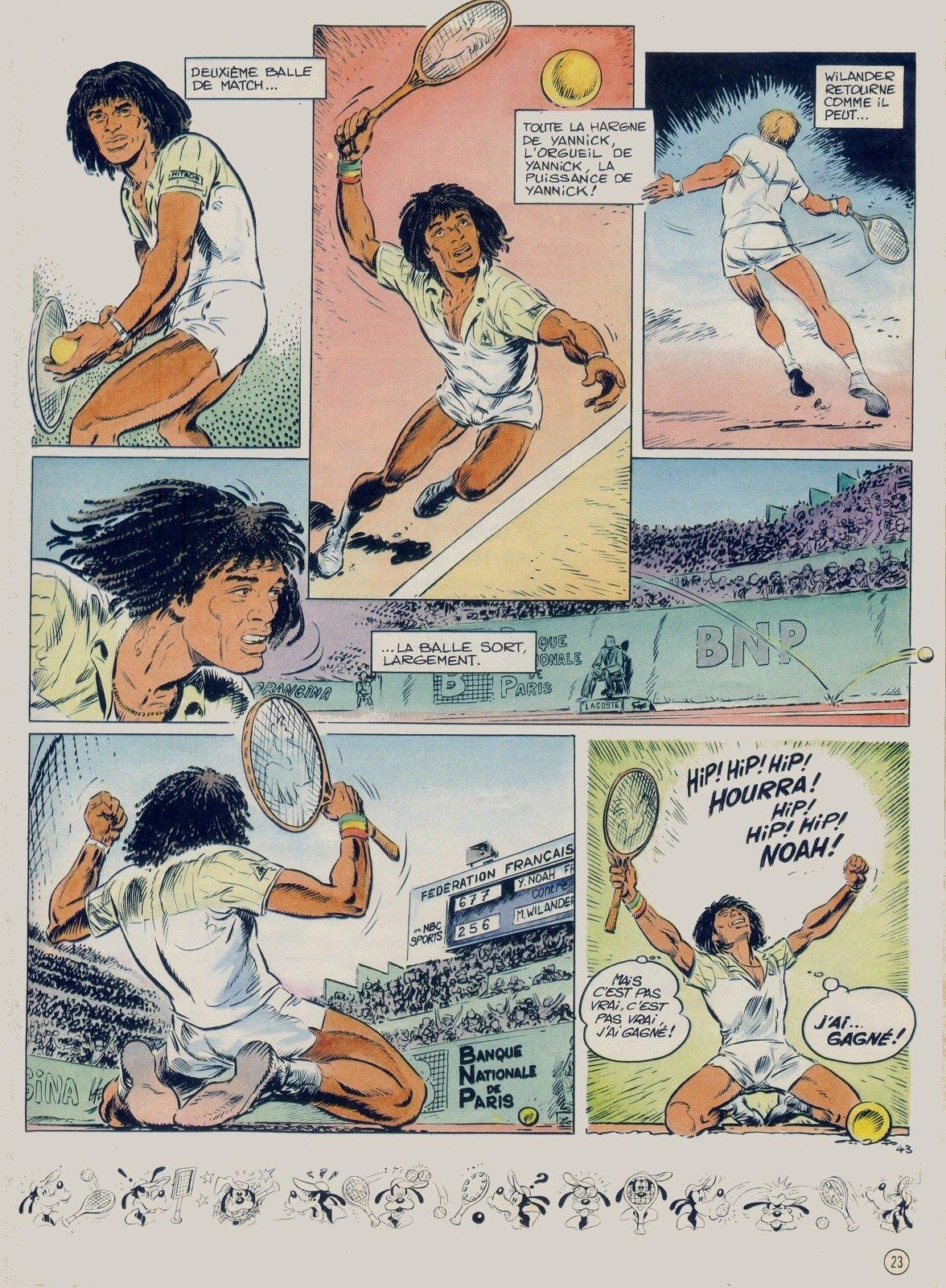 Yannick Noah en bande dessin&eacute;e - planche 43