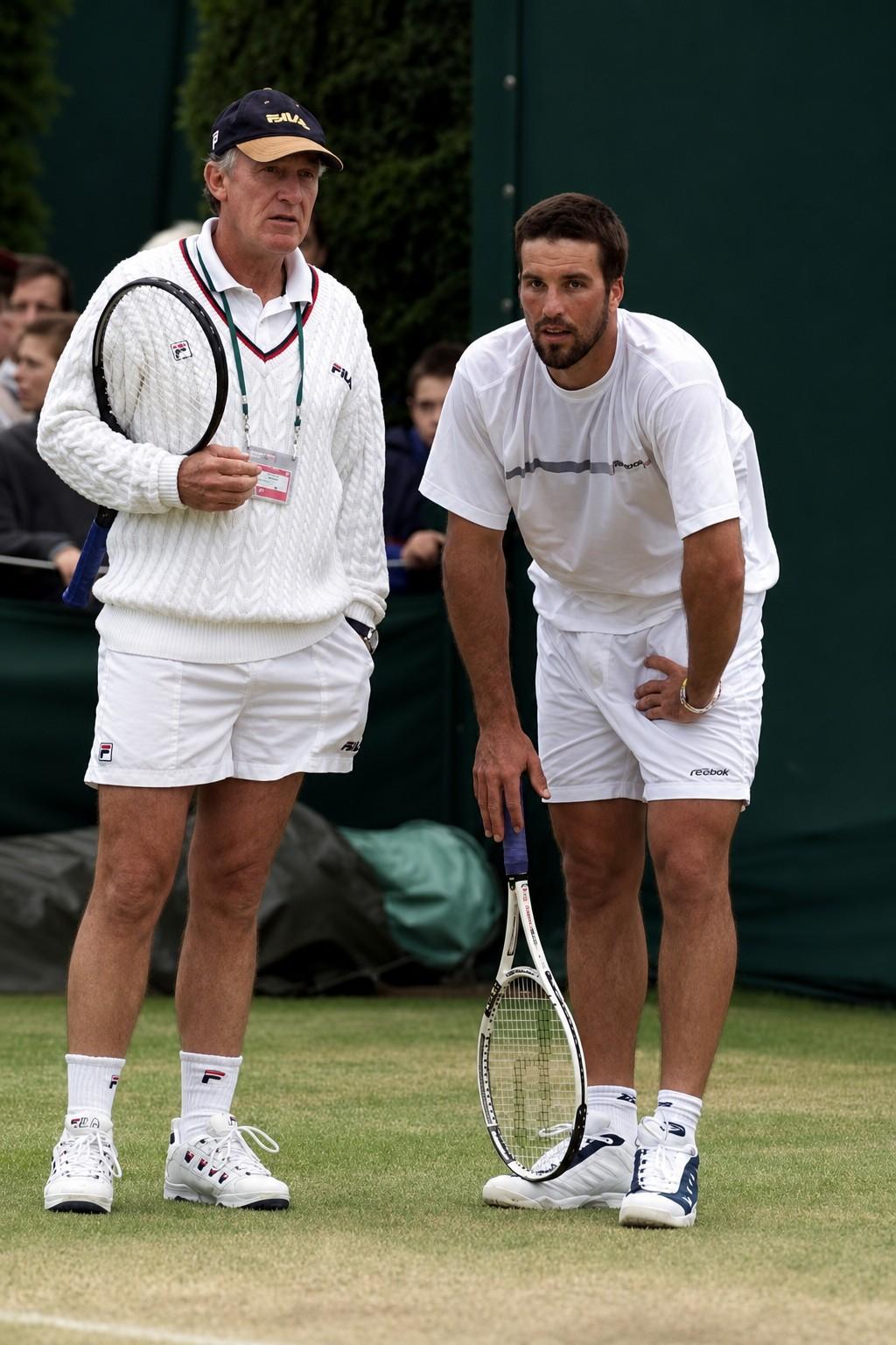Tony Roche aux côtés de Patrick Rafter